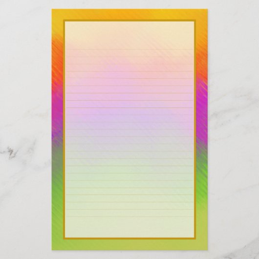Kleurrijke Aurora IV fijn gevoerd briefpapier (Voorkant)