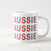 Kleurrijke AUSSIE aangepaste naam jumbo mok (Rechts)