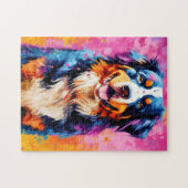 Kleurrijke Australische Herder Art Legpuzzel (Horizontaal)