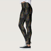 Kleurrijke Autisme Kerstboom Leggings (Links)