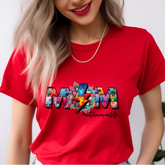 Kleurrijke Autisme Puzzel Stukken T-shirt