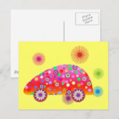 Kleurrijke auto A1a Briefkaart (Voorkant / Achterkant)