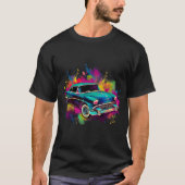 Kleurrijke auto kunst t-shirt (Voorkant)