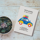 Kleurrijke Auto op de Beweging Vlakke Aankondiging