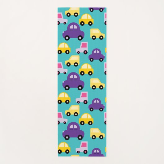 kleurrijke auto ' s yogamat (Voorkant)