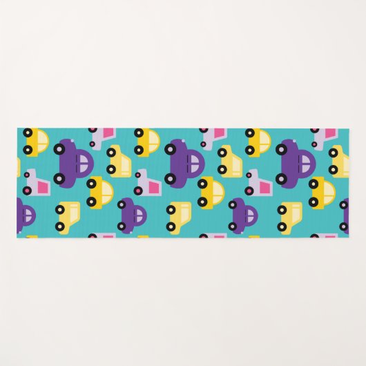 kleurrijke auto ' s yogamat (Voorkant (horizontaal))