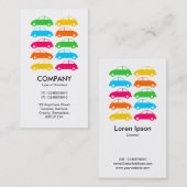 Kleurrijke auto's 02 - Verticaal Visitekaartje (Voorkant / Achterkant)