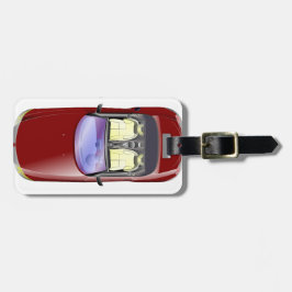 Kleurrijke auto's bagagelabel