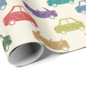 kleurrijke auto's cadeaupapier (Rol Hoek)