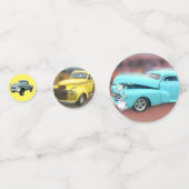  kleurrijke auto's confetti (Achterkanten)