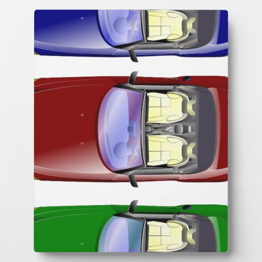 Kleurrijke auto's fotoplaat (Voorkant)
