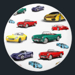 Kleurrijke auto's jongens Kinder Keramische Knop<br><div class="desc">Deze kinder auto ladeknop is ideaal voor de badkamer of slaapkamer van uw kind!</div>