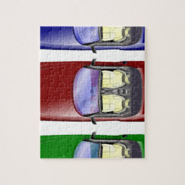 Kleurrijke auto's legpuzzel