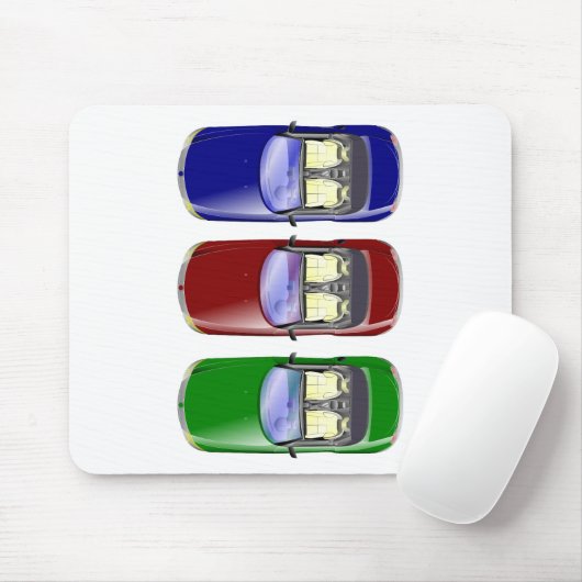 Kleurrijke auto's muismat (Met muis)