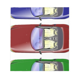Kleurrijke auto's notitieblok