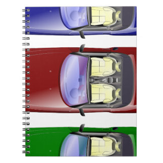 Kleurrijke auto's notitieboek