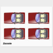 Kleurrijke auto's rechthoekige sticker (Vel)