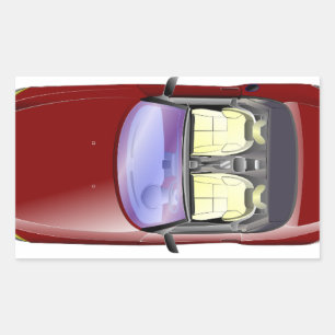 Kleurrijke auto's rechthoekige sticker