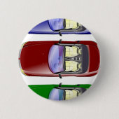 Kleurrijke auto's ronde button 5,7 cm (Voorkant)