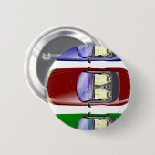 Kleurrijke auto's ronde button 5,7 cm (Voorkant /achterkant)