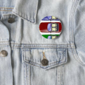 Kleurrijke auto's ronde button 5,7 cm (In situ)