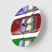 Kleurrijke auto's ronde klok (Hoek)