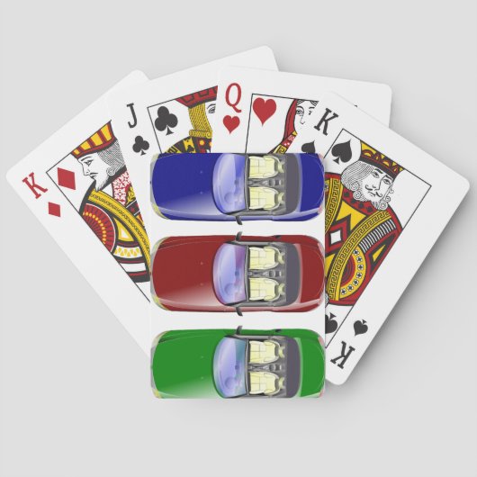 Kleurrijke auto's speelkaarten (Achterkant)