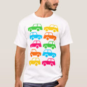kleurrijke auto's t-shirt (Voorkant)