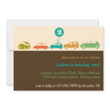 Kleurrijke auto's verjaardagsfeestje