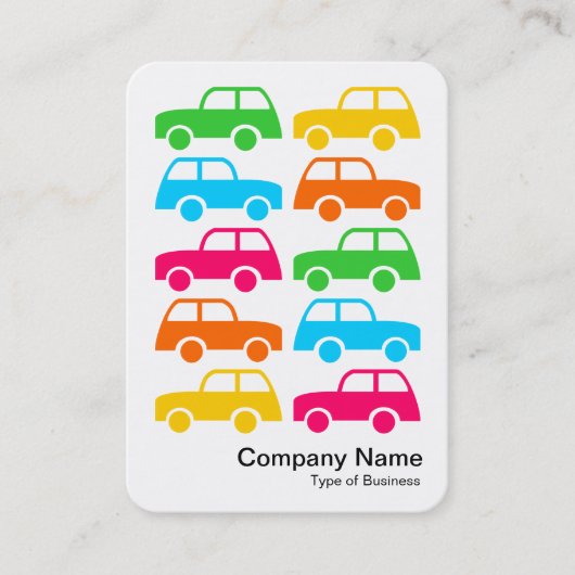 kleurrijke auto's visitekaartje (Voorkant)