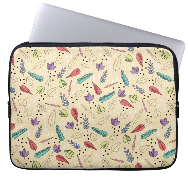 Kleurrijke Autumn Leaf Medley Laptop Sleeve (Voorkant)