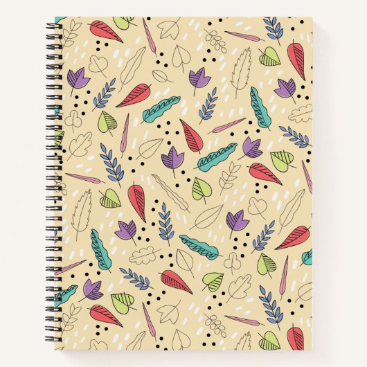 Kleurrijke Autumn Leaf Medley Notitieboek (Voorkant)