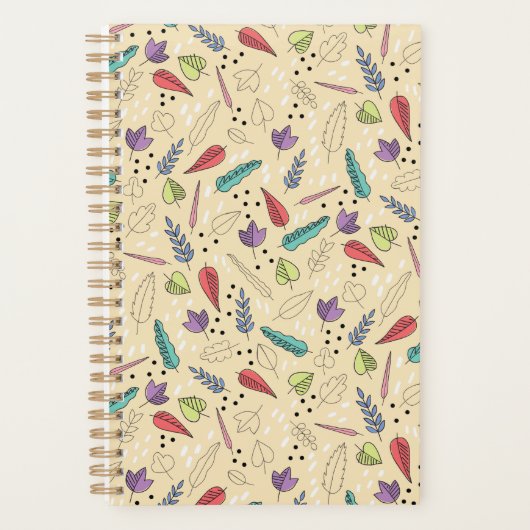 Kleurrijke Autumn Leaf Medley Planner (Voorkant)