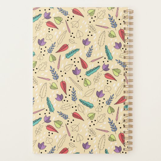 Kleurrijke Autumn Leaf Medley Planner (Achterkant)