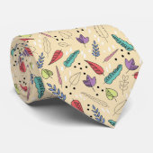 Kleurrijke Autumn Leaf Medley Stropdas (Opgerold)