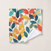 Kleurrijke autums bladeren patroon bad handdoek (Wasdoekje)
