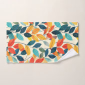 Kleurrijke autums bladeren patroon bad handdoek (Handdoek)