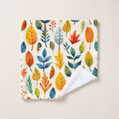 Kleurrijke autums bladeren patroon bad handdoek (Wasdoekje)