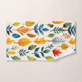 Kleurrijke autums bladeren patroon bad handdoek (Handdoek)