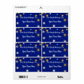 Kleurrijke Avondsterren Etsing Aangepaste Boekplaa Etiket (Full Sheet)