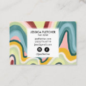 Kleurrijke avy Stripes minimalistisch koel Modern Visitekaartje (Achterkant)