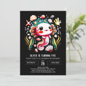 Kleurrijke Axolotl Boho verjaardag viering Kaart (Staand voorkant)