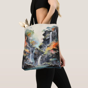 Kleurrijke Aziatische Natuur Tote Bag