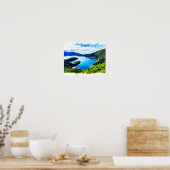 Kleurrijke Azoren Atlantische eilanden Waterverf Poster (Keuken)