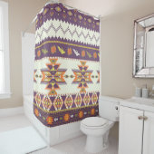 Kleurrijke Aztec: levendig naadloos patroon. Douchegordijn (In situ)