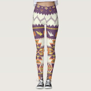 Kleurrijke Aztec: levendig naadloos patroon. Leggings