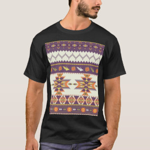 Kleurrijke Aztec: levendig naadloos patroon. T-shirt