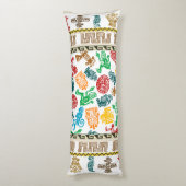 Kleurrijke Aztec Patterned Lichaamskussen (Achterkant (Verticaal))