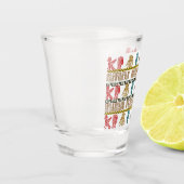 Kleurrijke Azteekse kunst & symbolen Shot Glas (Links)