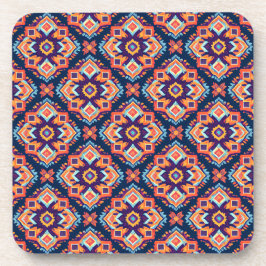 Kleurrijke Azteekse Patroon Onderzetters - Set van